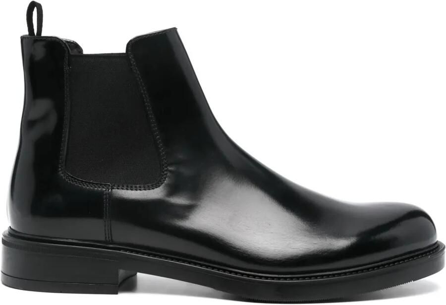 Prada Leren Chelsea laarzen Zwart