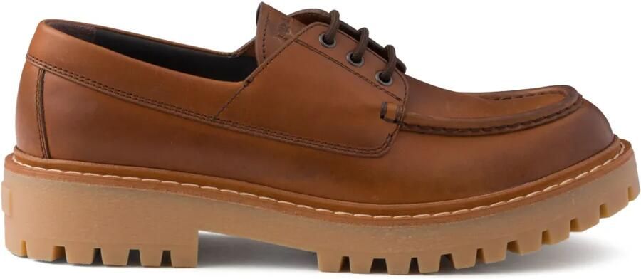 Prada Leren Derby schoenen met chunky zool Bruin