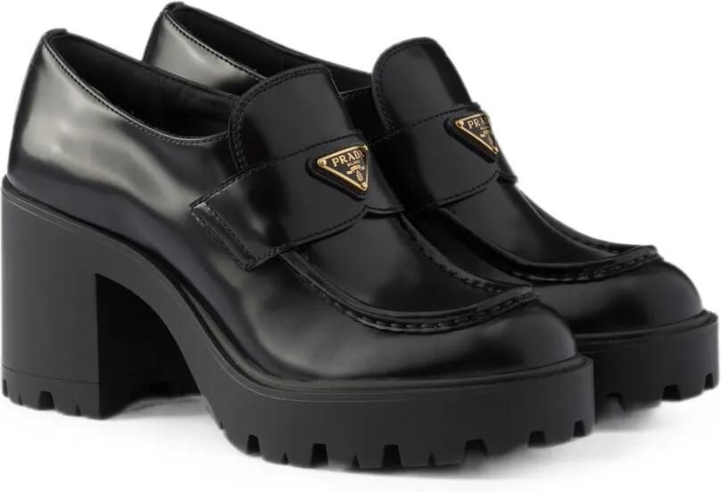 Prada Leren enkellaarzen Zwart - Foto 5