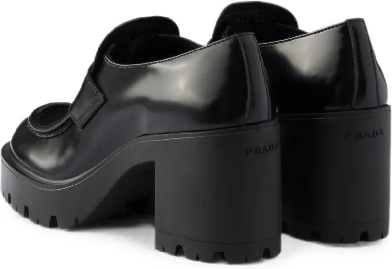 Prada Leren enkellaarzen Zwart - Foto 4