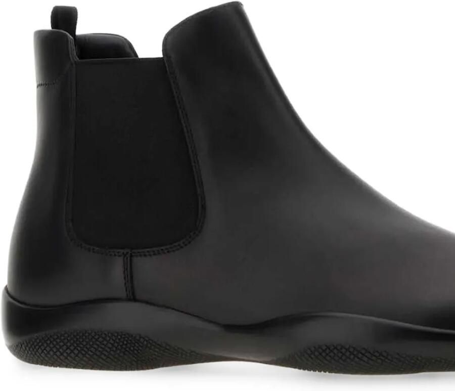 Prada Leren enkellaarzen Zwart - Foto 2