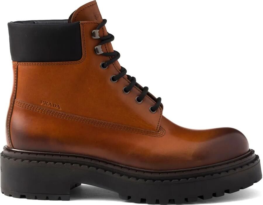 Prada Leren laarzen Bruin
