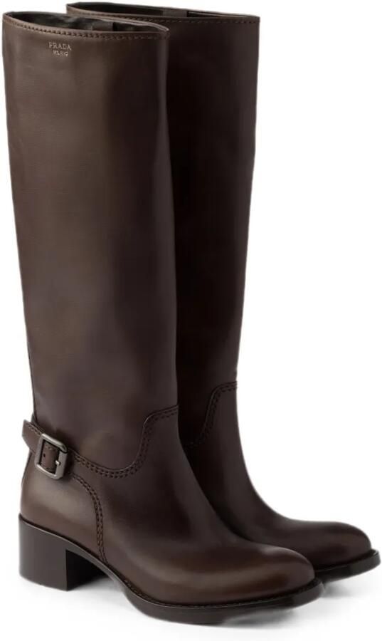 Prada Leren laarzen Bruin - Foto 3