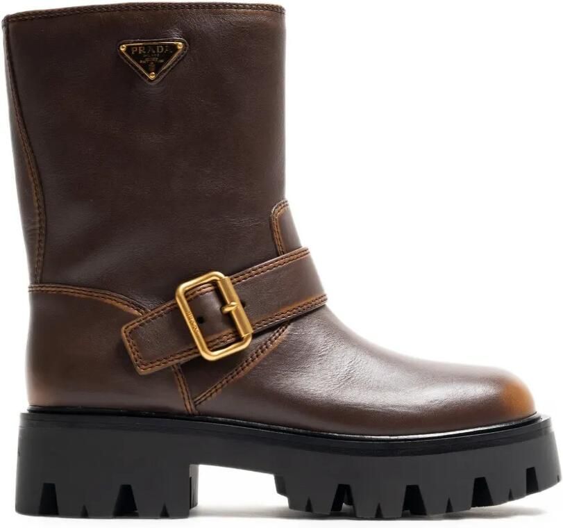 Prada Leren laarzen Bruin