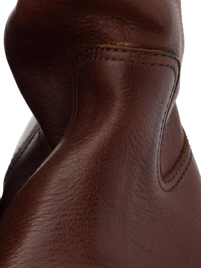 Prada Leren laarzen met vintage-effect Bruin - Foto 3