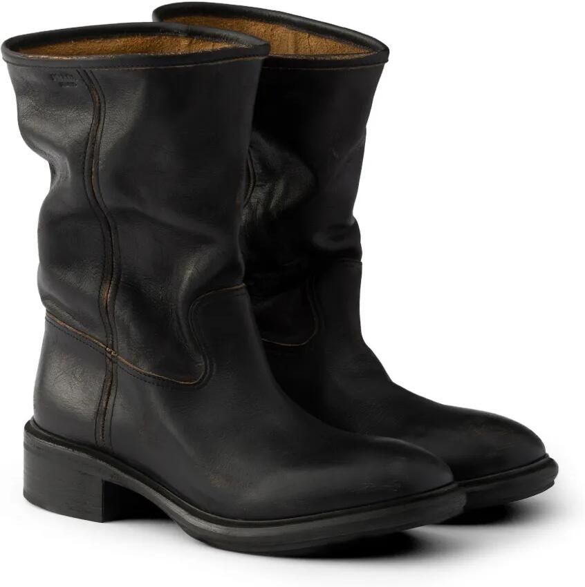 Prada Leren laarzen met vintage-effect Zwart - Foto 2