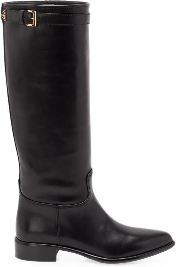 Prada Leren laarzen Zwart