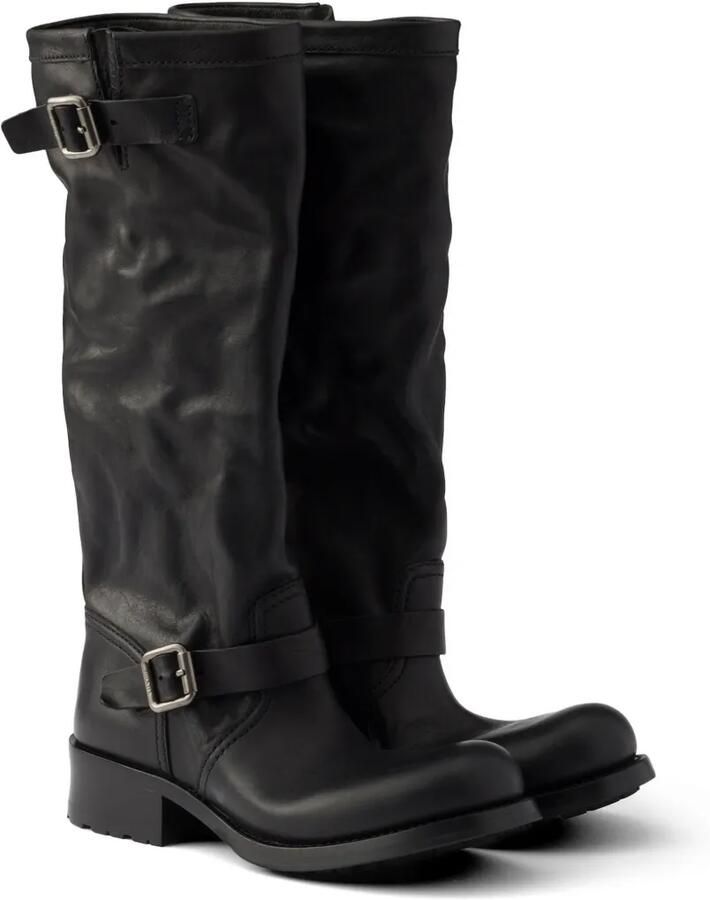 Prada Leren laarzen Zwart - Foto 2