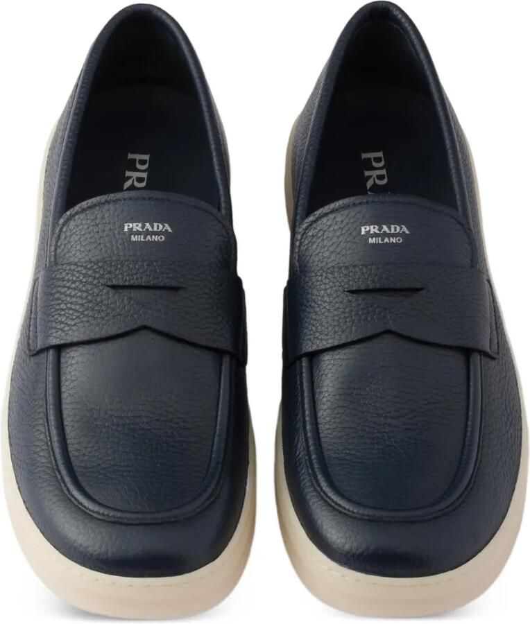 Prada Leren loafers Blauw - Foto 3