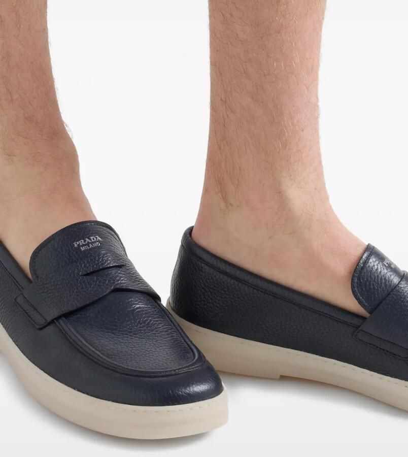 Prada Leren loafers Blauw - Foto 2