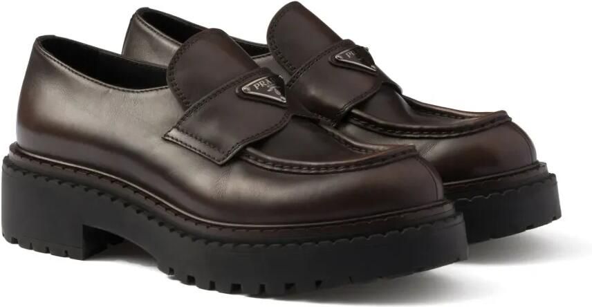 Prada Leren loafers Bruin - Foto 4