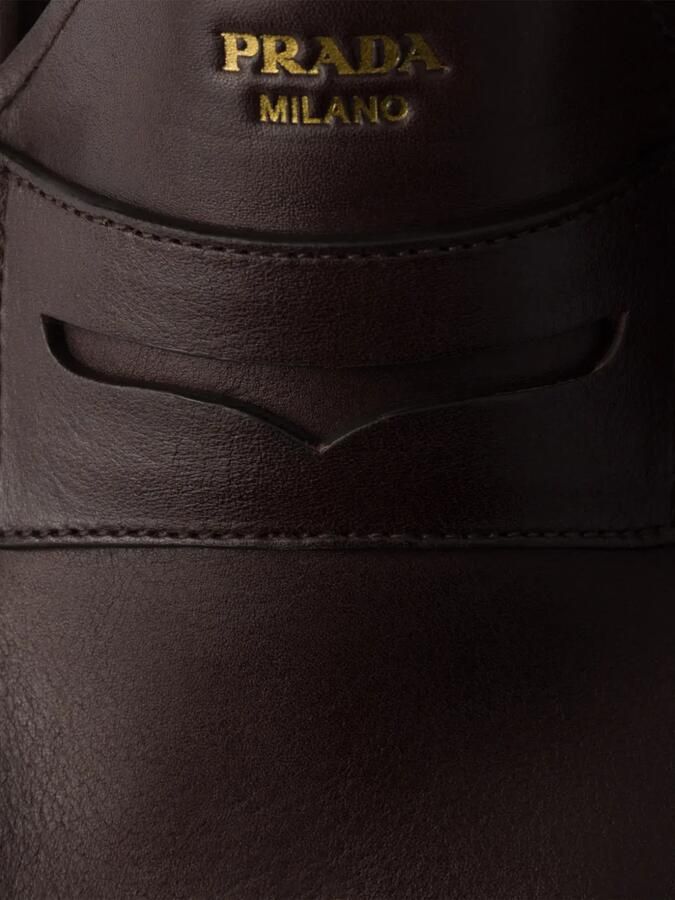 Prada Leren loafers Bruin - Foto 3
