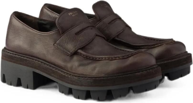 Prada Leren loafers Bruin - Foto 5