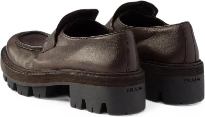 Prada Leren loafers Bruin - Foto 4