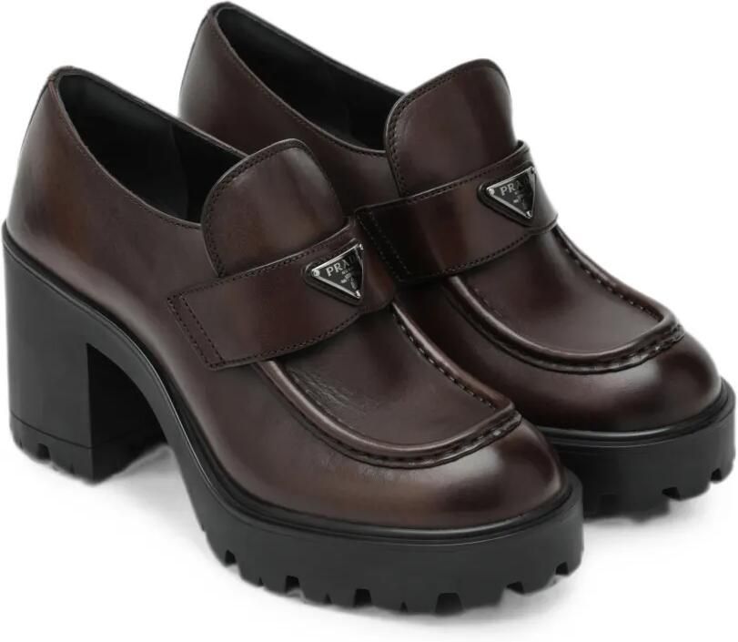 Prada Leren loafers Bruin - Foto 4