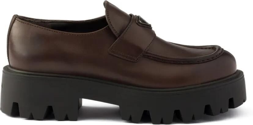 Prada Leren loafers Bruin