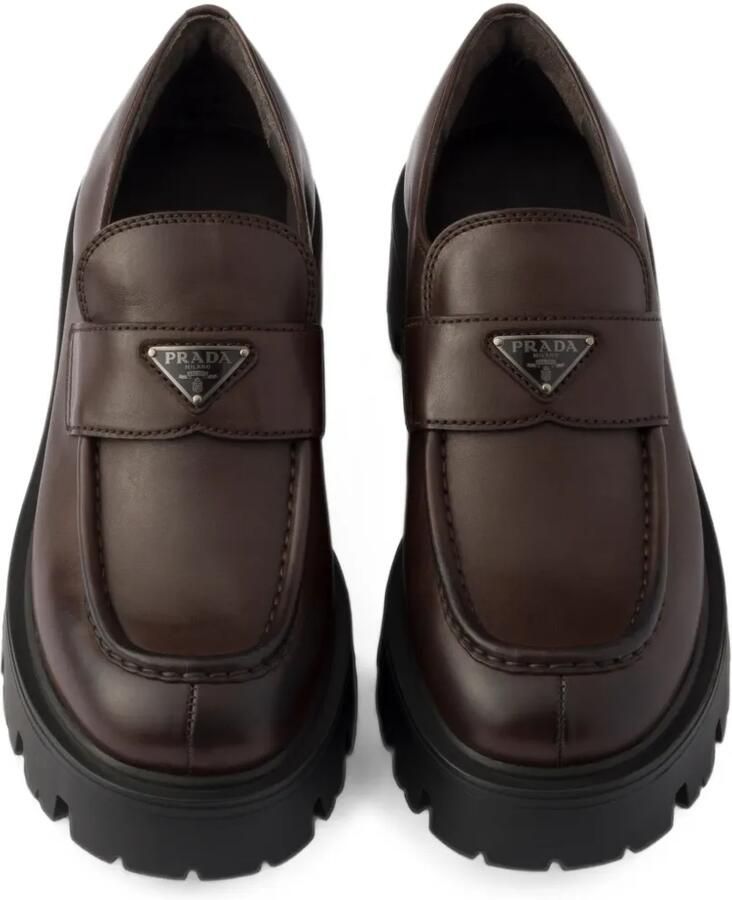 Prada Leren loafers Bruin - Foto 3