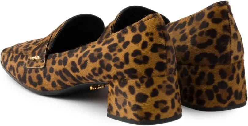 Prada Leren loafers met print Bruin - Foto 5