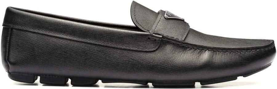 Prada Leren loafers Zwart