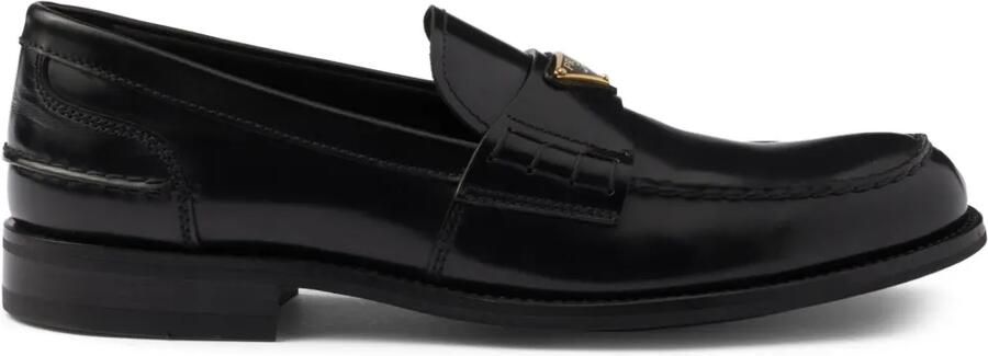 Prada Leren loafers Zwart