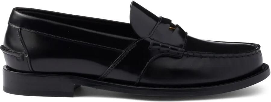 Prada Leren loafers Zwart