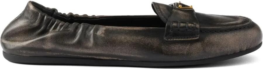 Prada Leren loafers Zwart
