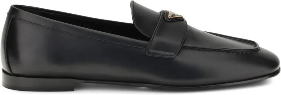 Prada Leren loafers Zwart