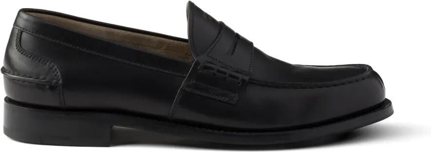 Prada Leren loafers Zwart