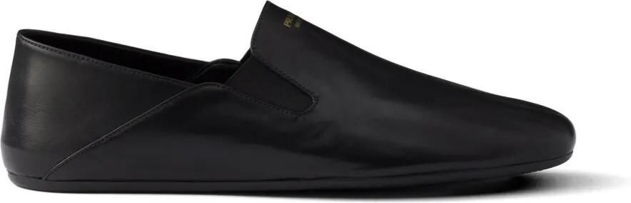 Prada Leren loafers Zwart