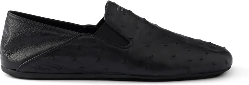 Prada Leren loafers Zwart