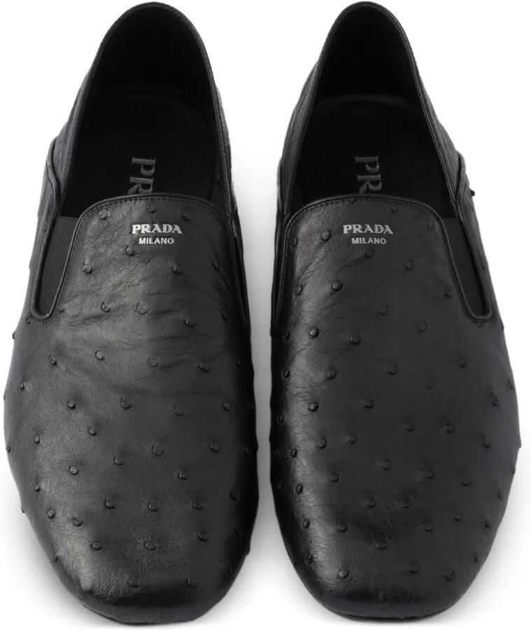 Prada Leren loafers Zwart - Foto 2