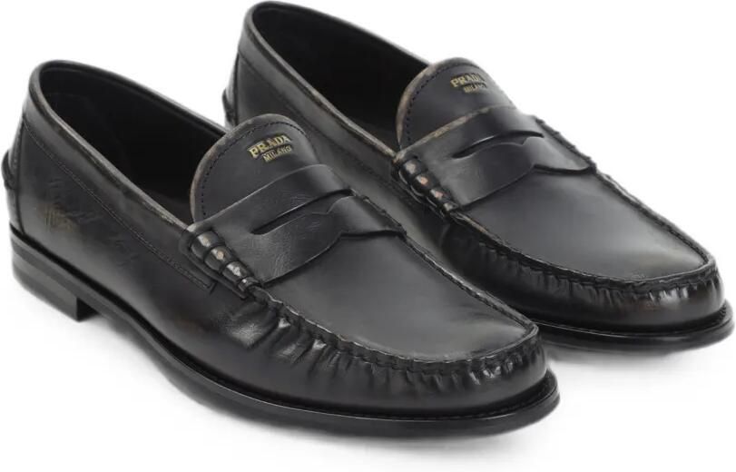 Prada Leren loafers Zwart - Foto 3