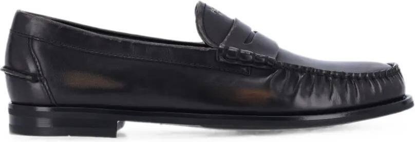 Prada Leren loafers Zwart