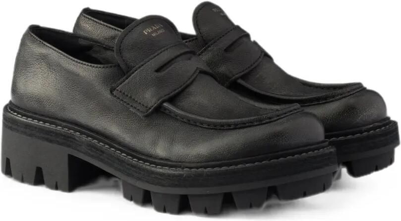 Prada Leren loafers Zwart - Foto 5