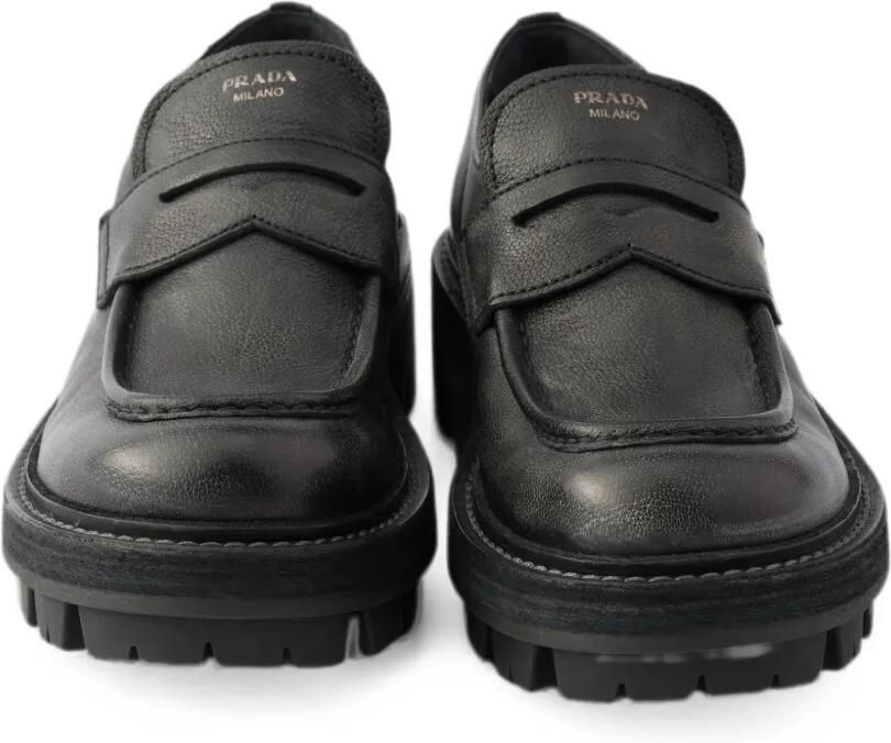 Prada Leren loafers Zwart - Foto 3
