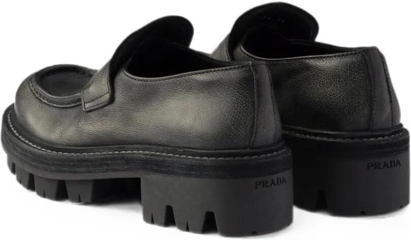 Prada Leren loafers Zwart - Foto 4