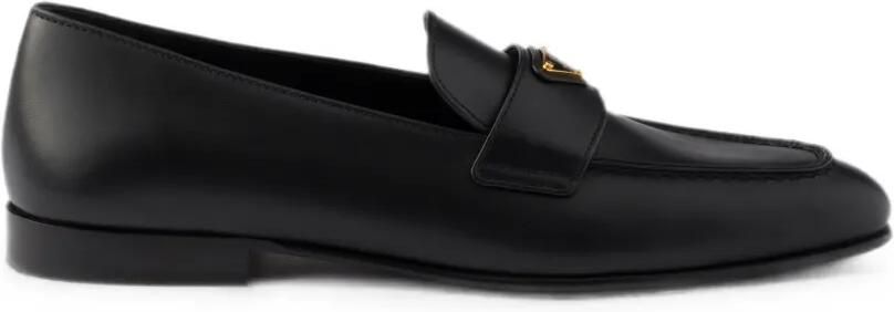 Prada Leren loafers Zwart