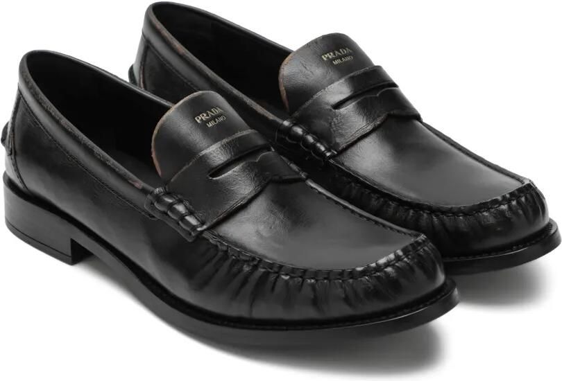 Prada Leren loafers Zwart - Foto 4