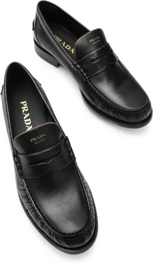 Prada Leren loafers Zwart - Foto 3