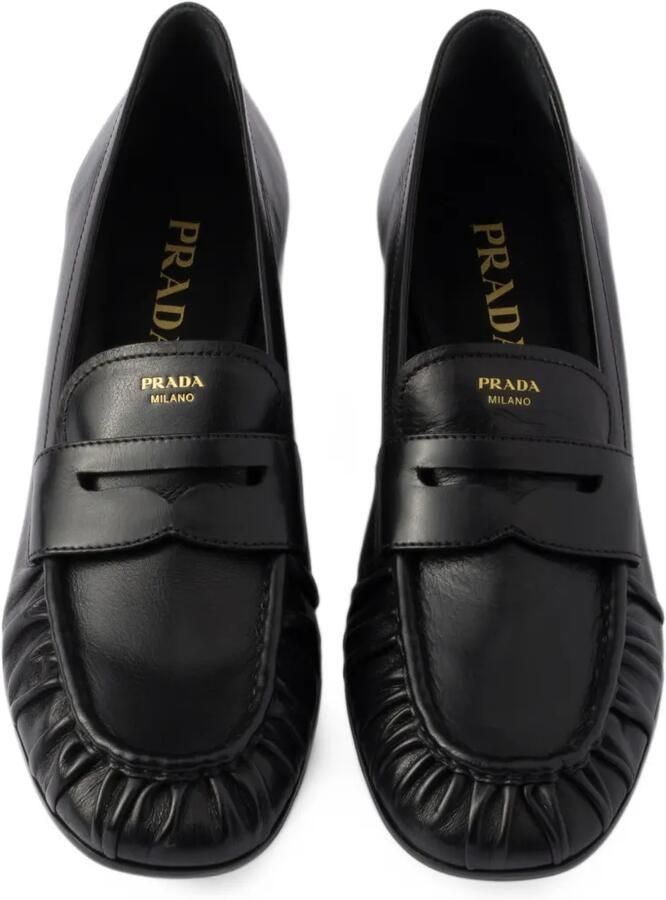 Prada Leren loafers Zwart - Foto 2