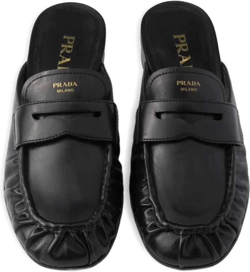 Prada Leren muiltjes Zwart - Foto 2