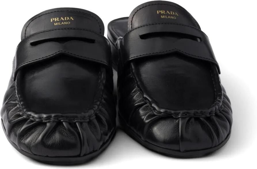 Prada Leren muiltjes Zwart - Foto 3