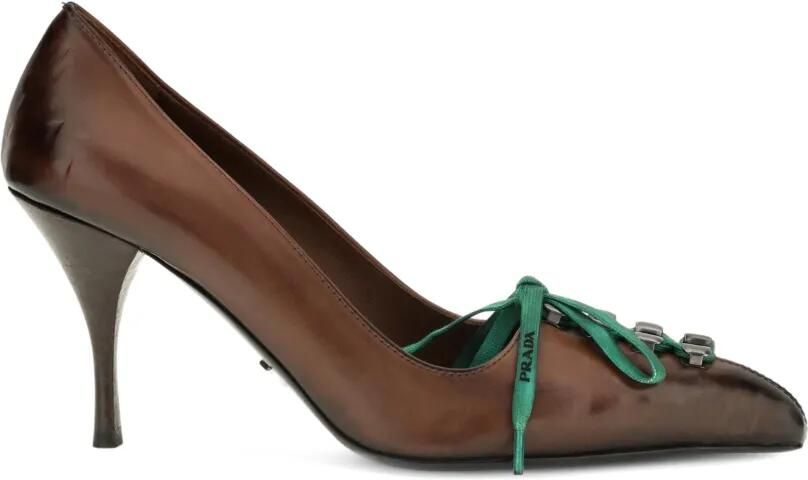 Prada Leren pumps Bruin