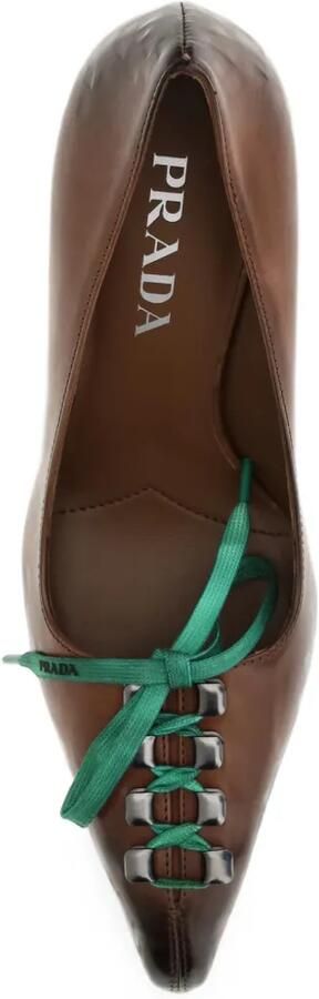 Prada Leren pumps Bruin - Foto 4