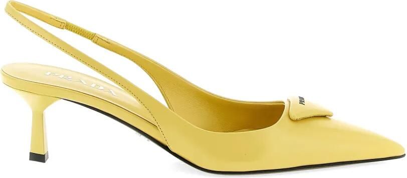 Prada Leren pumps Geel