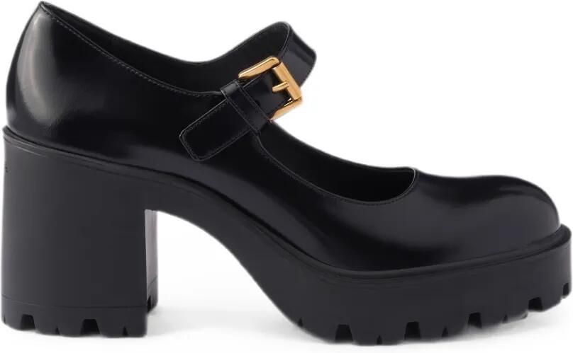 Prada Leren pumps Zwart