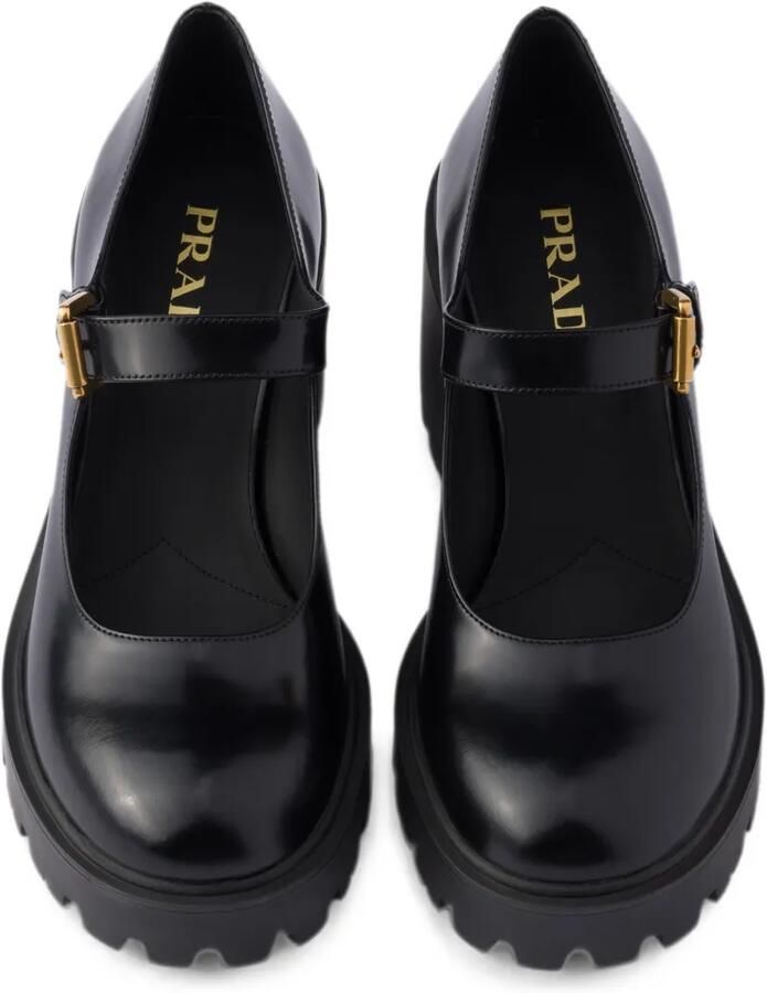 Prada Leren pumps Zwart - Foto 3
