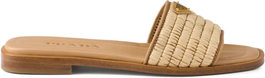 Prada Leren sandalen Beige