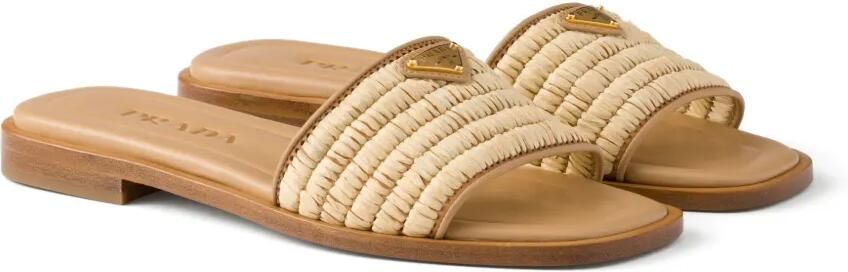 Prada Leren sandalen Beige - Foto 4