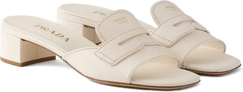 Prada Leren sandalen Beige - Foto 5